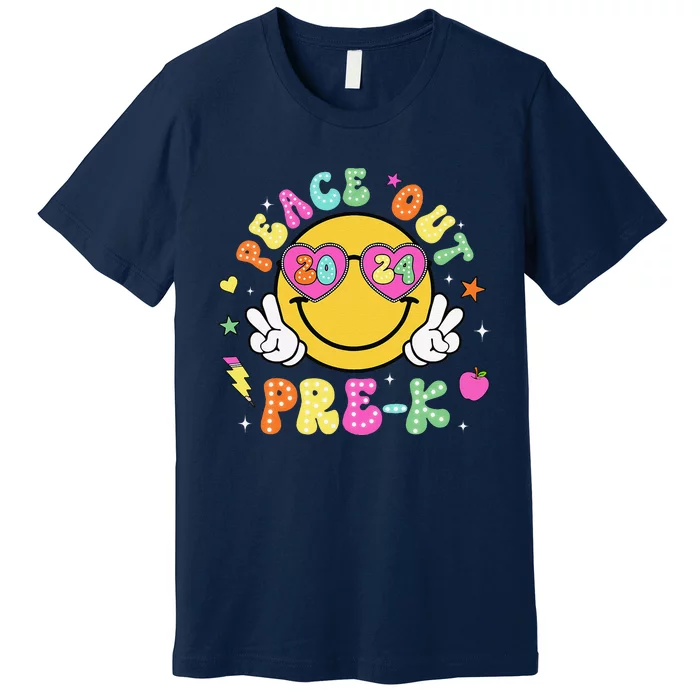 Peace Out Prek Cute Groovy Last Day Of Prek Premium T-Shirt