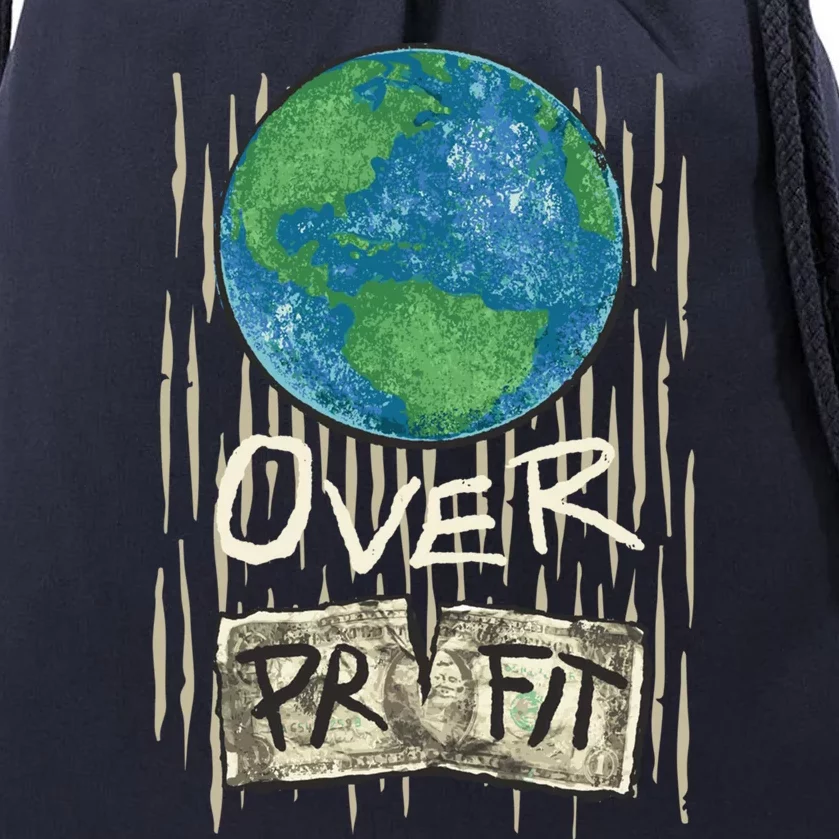 Planet Over Profifunny Gift Nature Environtalist Campaign Funny Gift Drawstring Bag