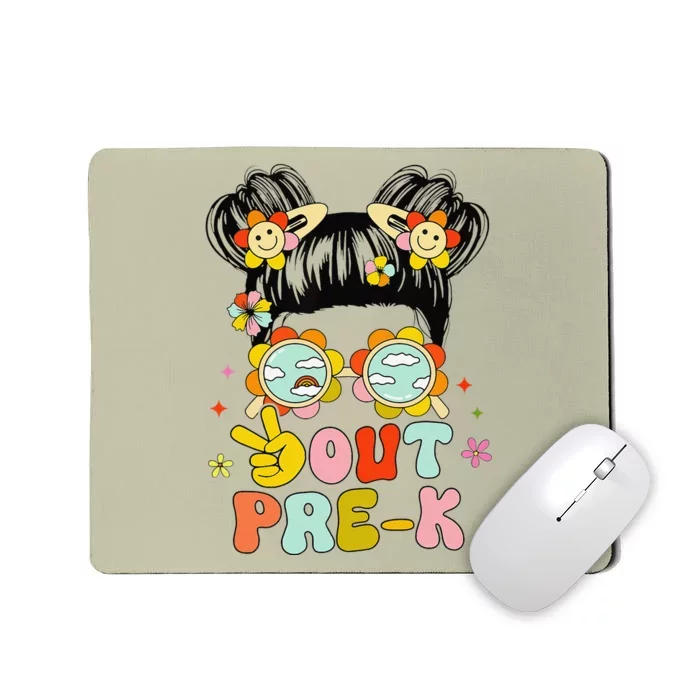 Peace Out Prek Graduation Messy Bun Mousepad