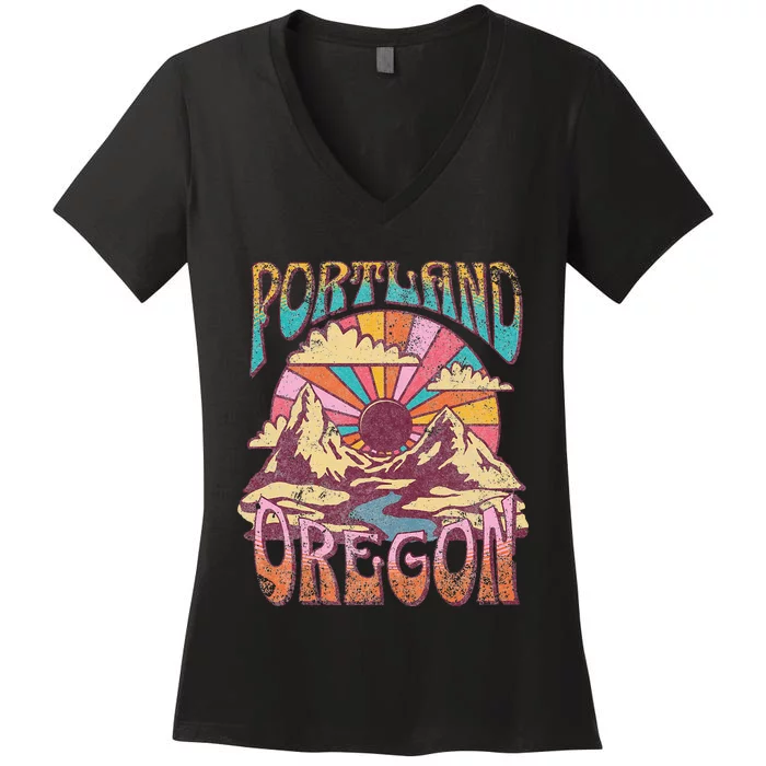 Portland Oregon Women's V-Neck T-Shirt