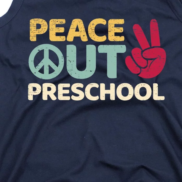 Peace Out Preschool Pre K Graduation Last Day Of School Tank Top