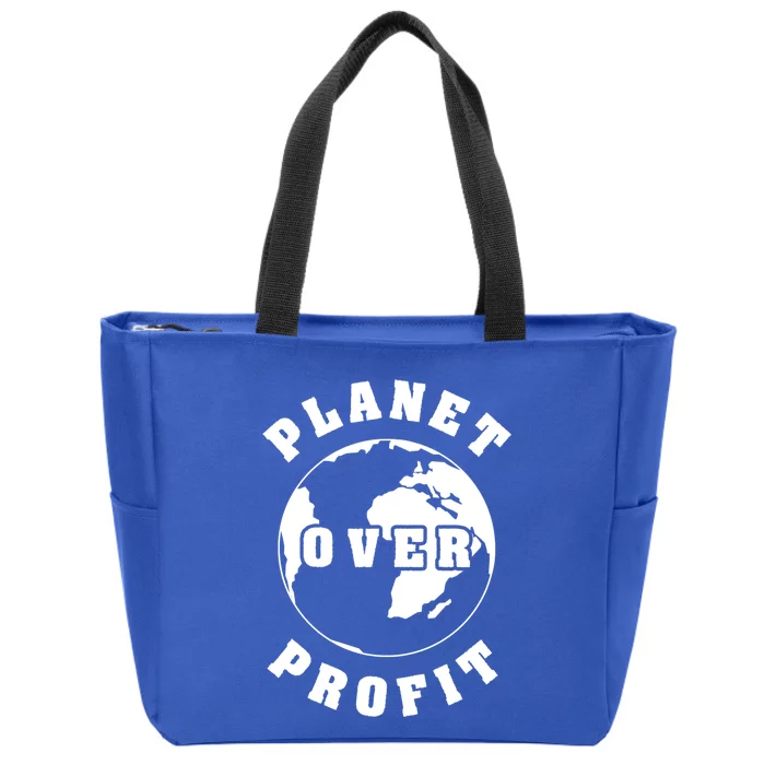 Planet Over Profit Gift Zip Tote Bag