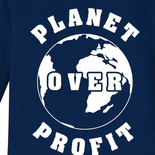 Planet Over Profit Gift Baby Long Sleeve Bodysuit