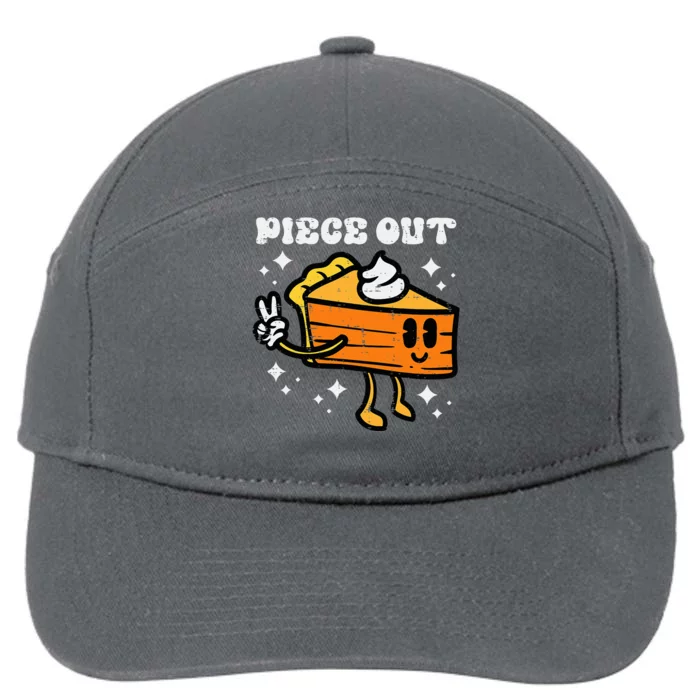 Piece Out Pumpkin Pie Funny Retro Thanksgiving 7-Panel Snapback Hat