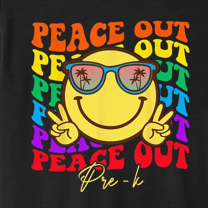 Peace Out PreK PreK Graduation Smile Retro Face ChromaSoft Performance T-Shirt