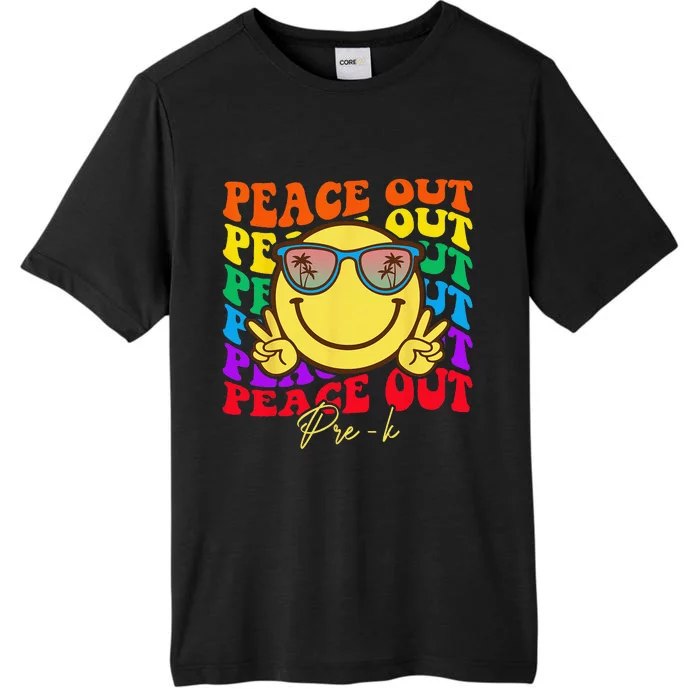 Peace Out PreK PreK Graduation Smile Retro Face ChromaSoft Performance T-Shirt