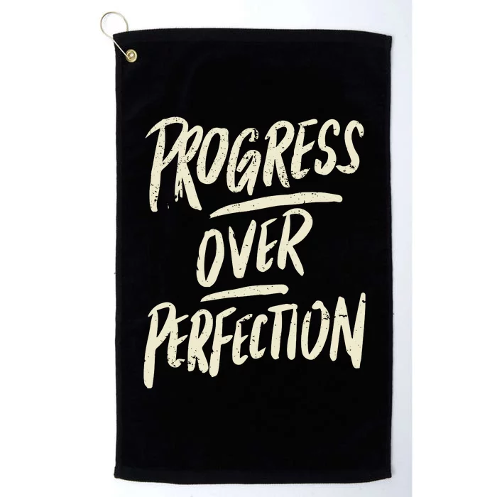 Progress Over Perfection Platinum Collection Golf Towel