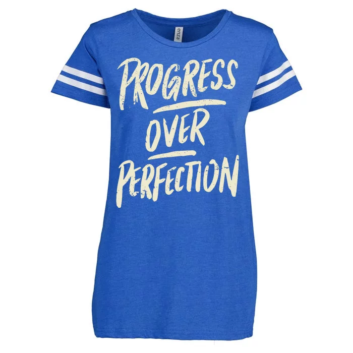 Progress Over Perfection Enza Ladies Jersey Football T-Shirt