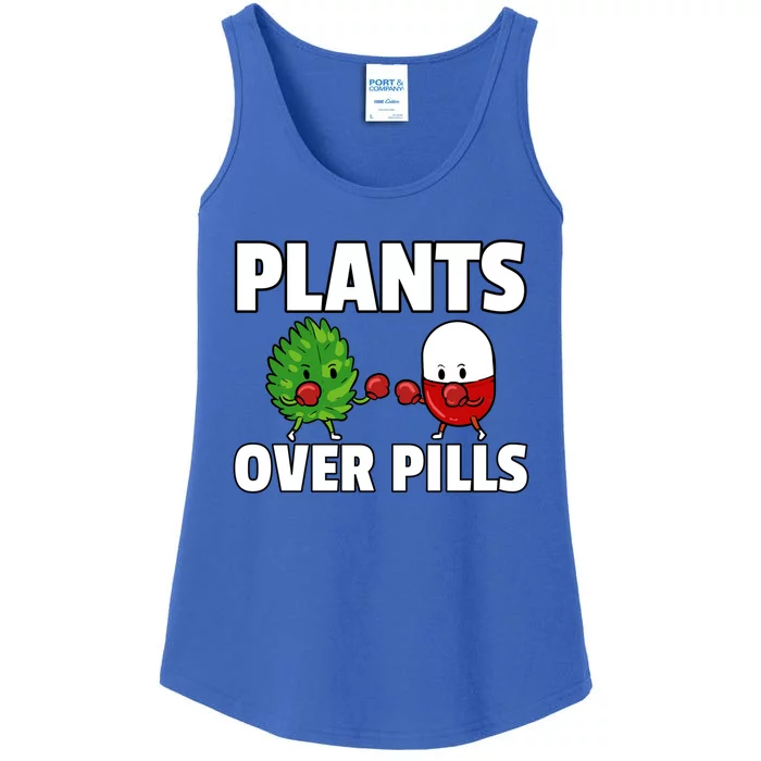 Plants Over Pills Natural Healthy Medical Gift Ladies Essential Tank