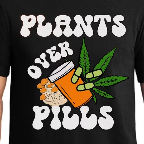 Plants Over Pills Happy 420 Days Stoner Medical Marijuana Plant Medicine Pajama Set