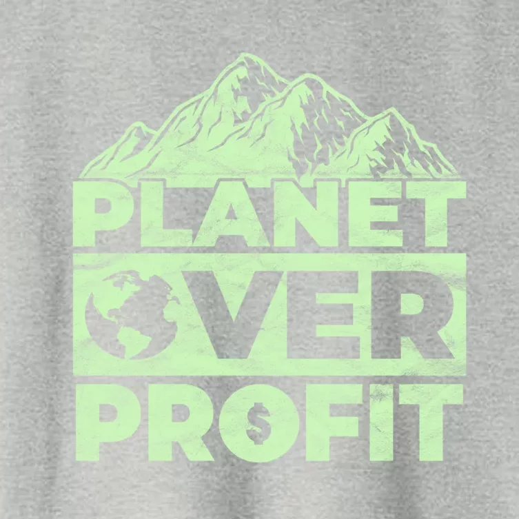 Planet Over Profit Acting Environtally Conscious Gift Women's Crop Top Tee