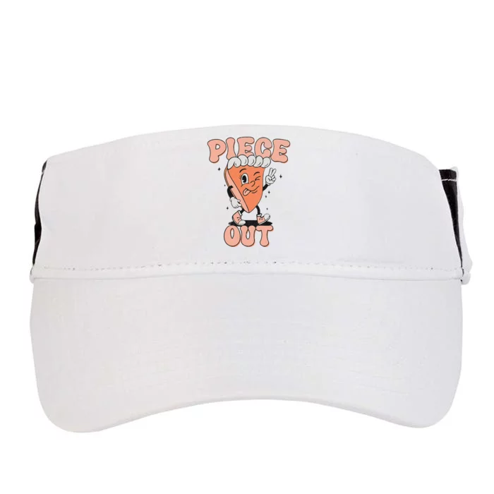 Piece Out Pumpkin Pie Retro Thanksgiving Fall Vibes Groovy Adult Drive Performance Visor