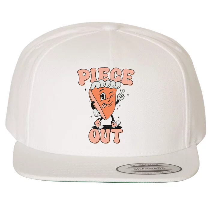 Piece Out Pumpkin Pie Retro Thanksgiving Fall Vibes Groovy Wool Snapback Cap