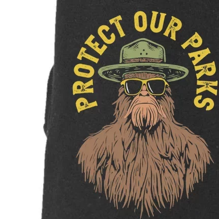 Protect Our Parks! Sasquatch Park Ranger Funny Bigfoot Doggie 3-End Fleece Hoodie