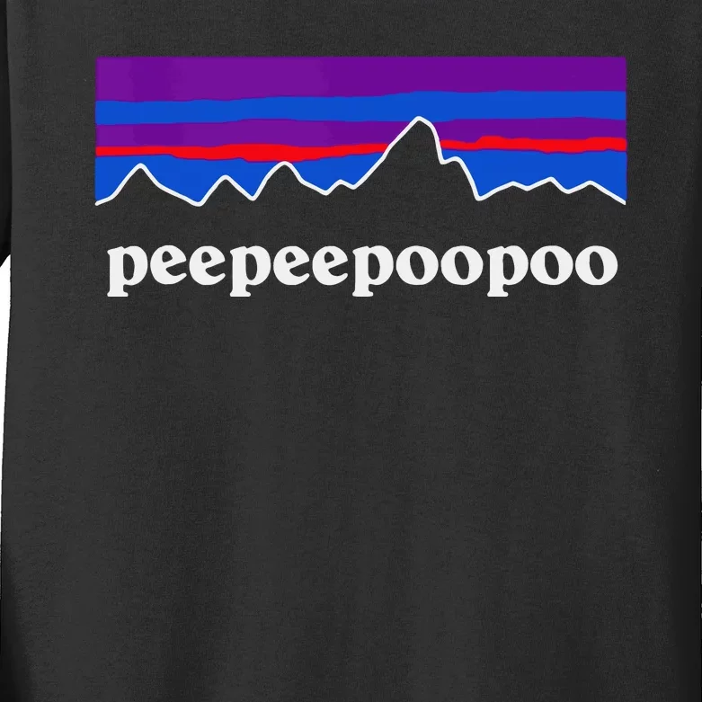 Peepeepoopoo Outdoors Pee Pee Poo Poo 2024 Kids Long Sleeve Shirt