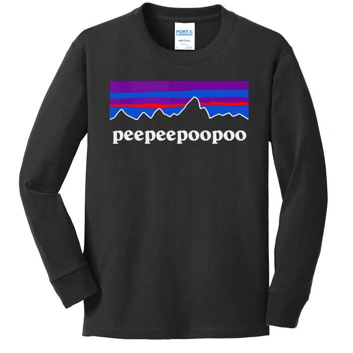 Peepeepoopoo Outdoors Pee Pee Poo Poo 2024 Kids Long Sleeve Shirt