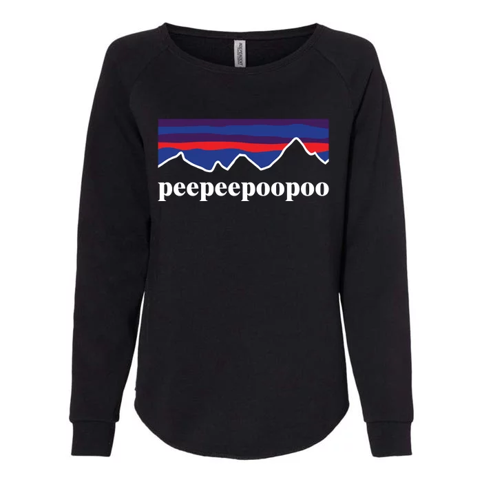 Peepeepoopoo Outdoors Pee Pee Poo Poo Funny Fathers Day Womens California Wash Sweatshirt