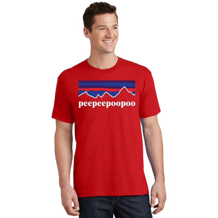 Peepeepoopoo Outdoors Pee Pee Poo Poo Funny Fathers Day T-Shirt