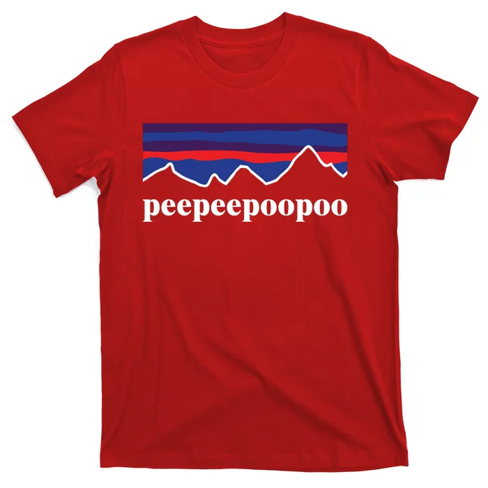 Peepeepoopoo Outdoors Pee Pee Poo Poo Funny Fathers Day T-Shirt