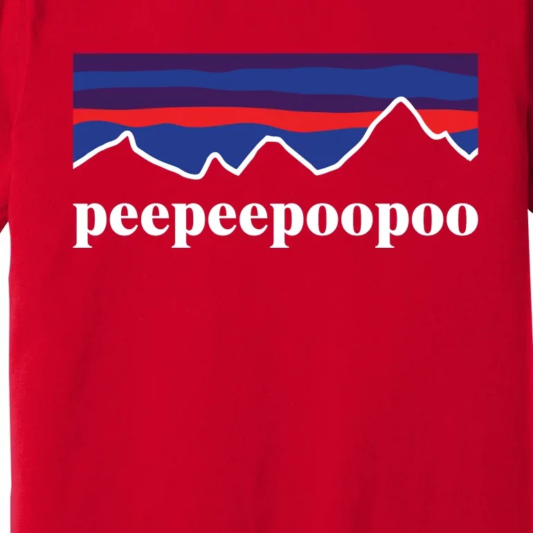 Peepeepoopoo Outdoors Pee Pee Poo Poo Funny Fathers Day Premium T-Shirt