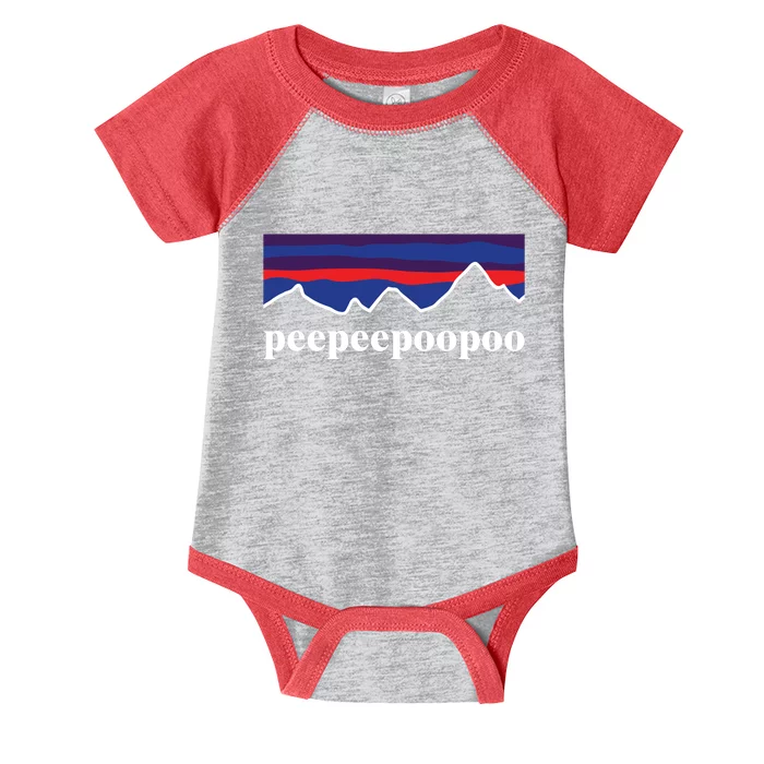 Peepeepoopoo Outdoors Pee Pee Poo Poo Funny Fathers Day Infant Baby Jersey Bodysuit