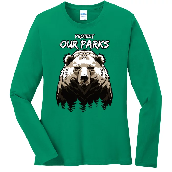 Protect Our Parks Ladies Long Sleeve Shirt