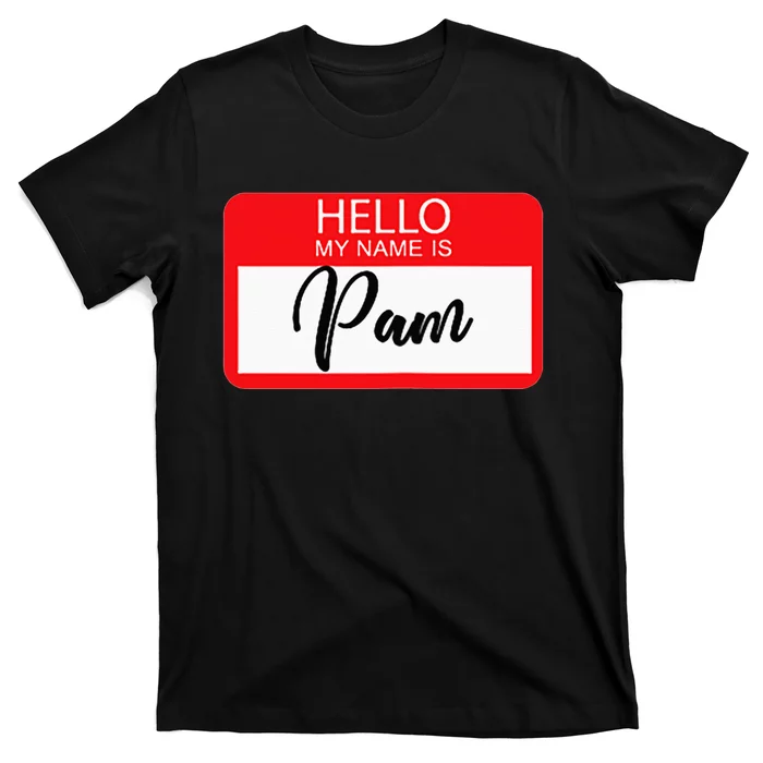 Pam Office Party Name Tag Easy Halloween Costume T-Shirt