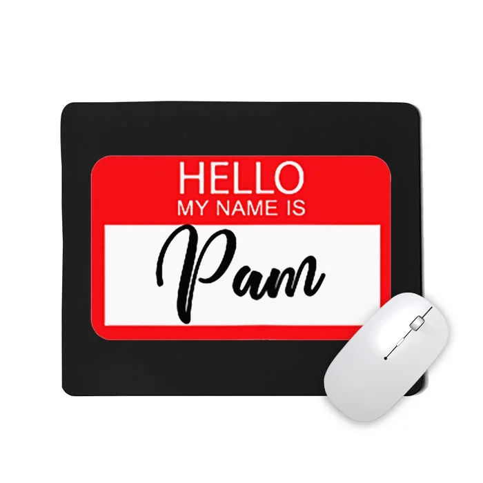 Pam Office Party Name Tag Easy Halloween Costume Mousepad