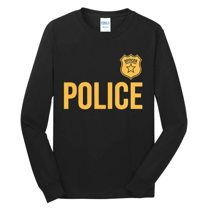 Police Officer Police Badge Halloween Tall Long Sleeve T-Shirt