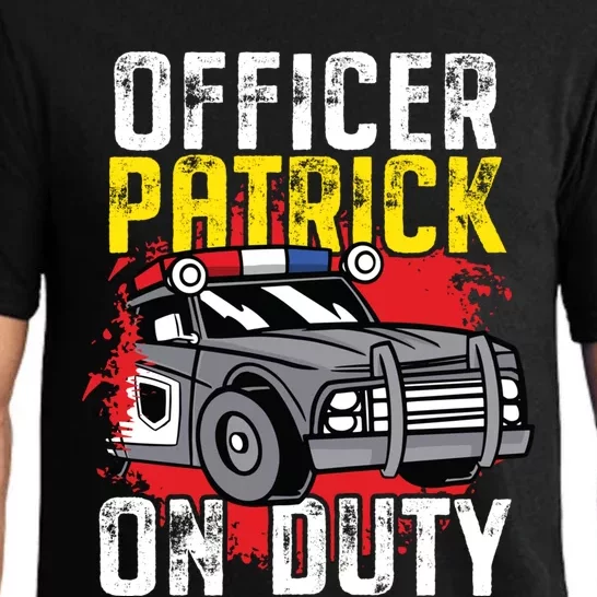 Police Officer Patrick On Duty Cute Gift Personalized Police Car Great Gift Pajama Set