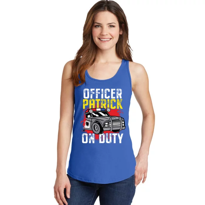 Police Officer Patrick On Duty Cute Gift Personalized Police Car Great Gift Ladies Essential Tank