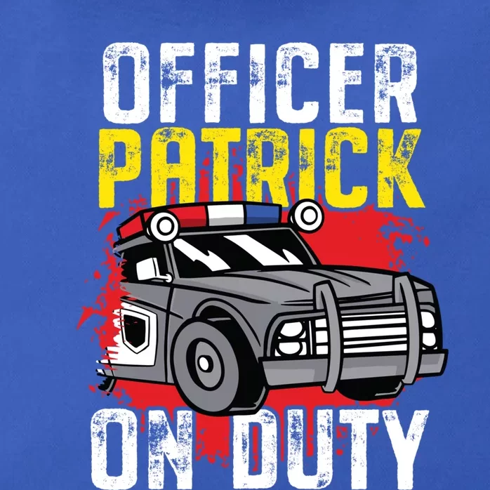 Police Officer Patrick On Duty Cute Gift Personalized Police Car Great Gift Zip Tote Bag