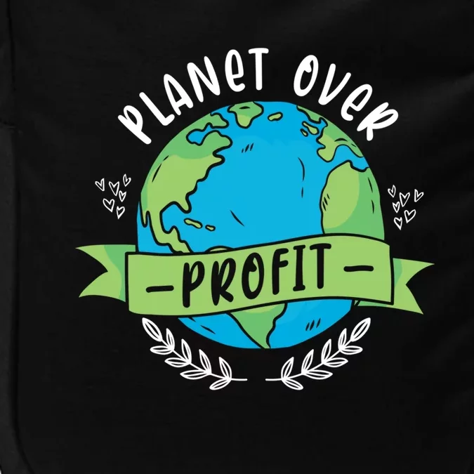 Planet Over Profit Global Warming Earth Day Climate Change Gift Impact Tech Backpack