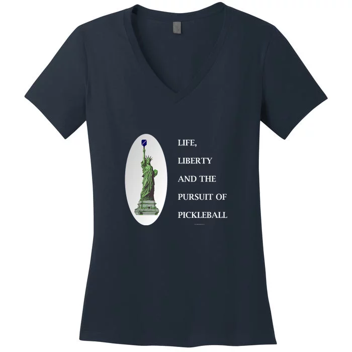 Pursuit Of Pickleball Women's V-Neck T-Shirt