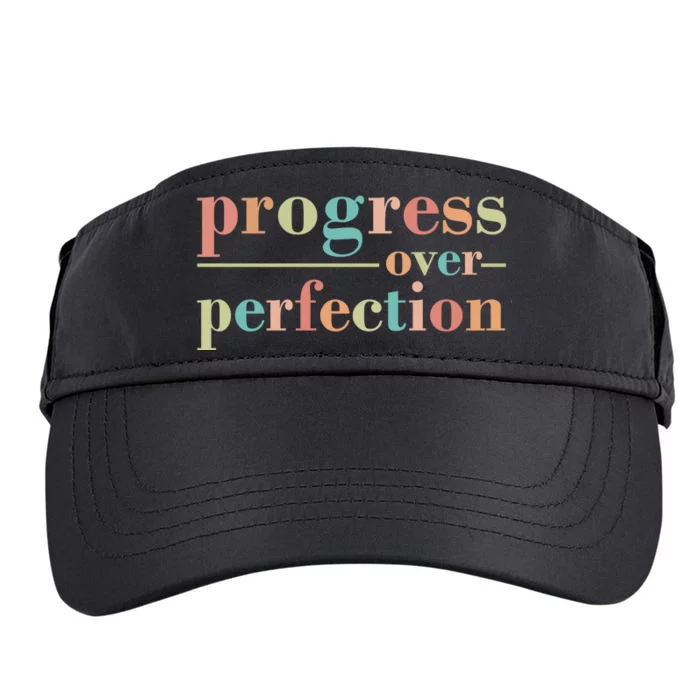 Progress Over Perfection Quote Adult Drive Performance Visor