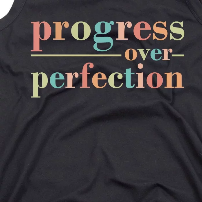 Progress Over Perfection Quote Tank Top