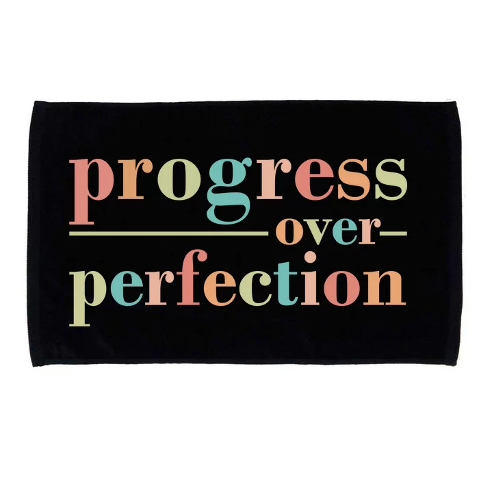 Progress Over Perfection Quote Microfiber Hand Towel