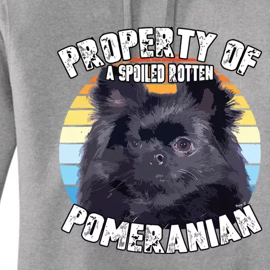 Property Of Pomeranian Black Women's Pullover Hoodie