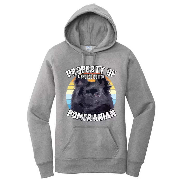 Property Of Pomeranian Black Women's Pullover Hoodie