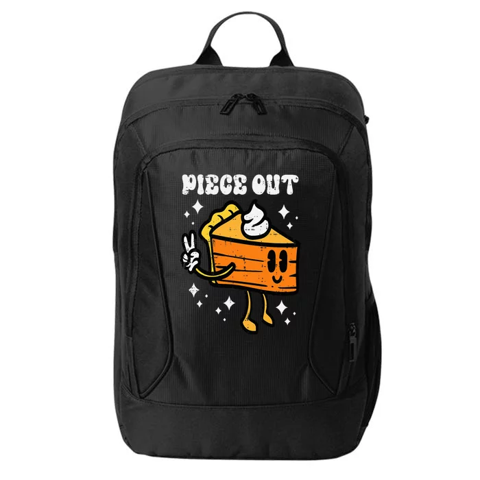 Piece Out Pumpkin Pie Funny Retro Thanksgiving City Backpack