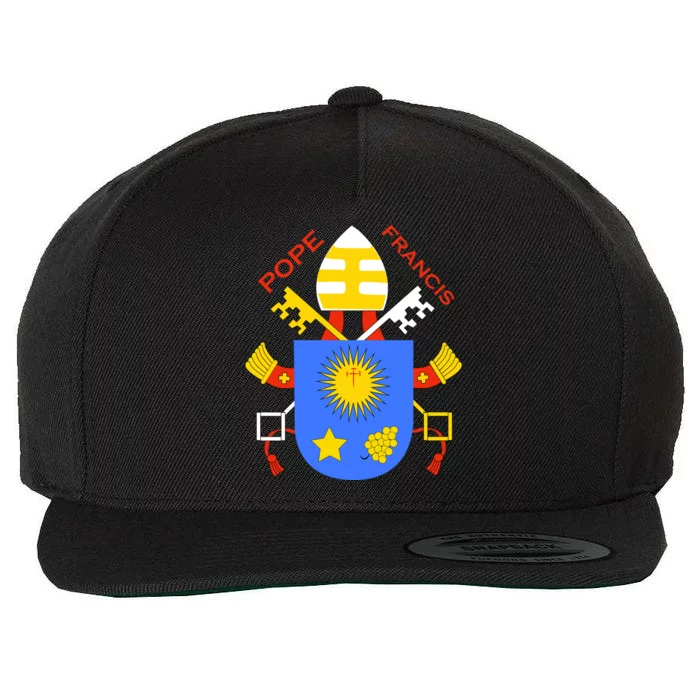 Pope Francis Emblem Christianity Wool Snapback Cap