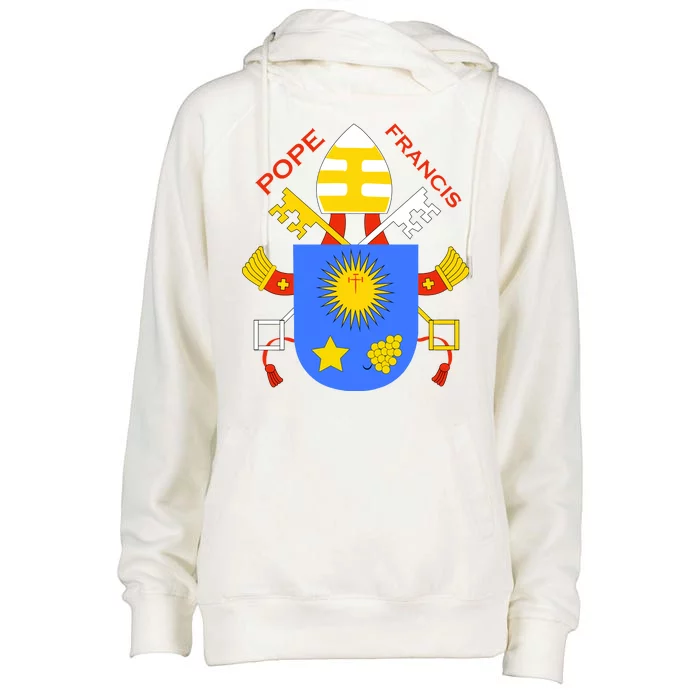 Pope Francis Emblem Christianity Womens Funnel Neck Pullover Hood