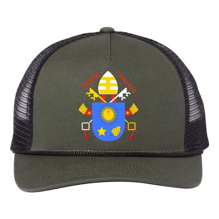 Pope Francis Emblem Christianity Retro Rope Trucker Hat Cap