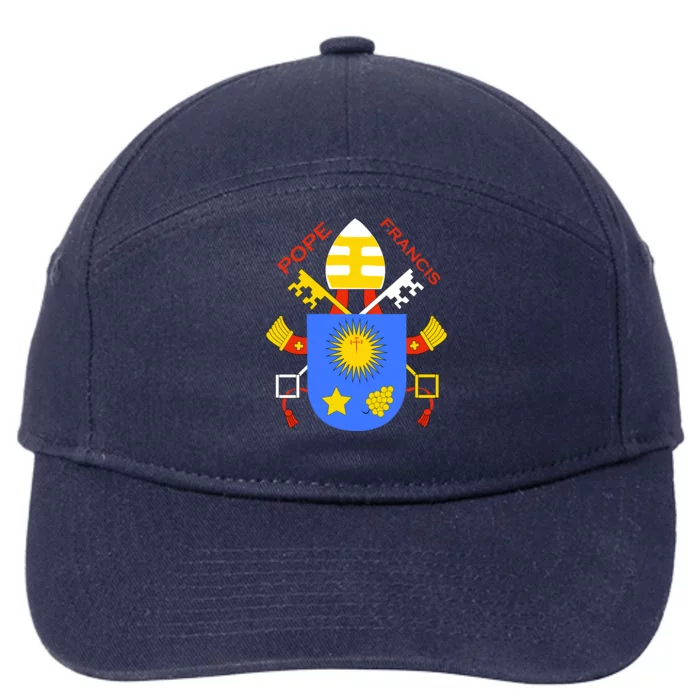 Pope Francis Emblem Christianity 7-Panel Snapback Hat