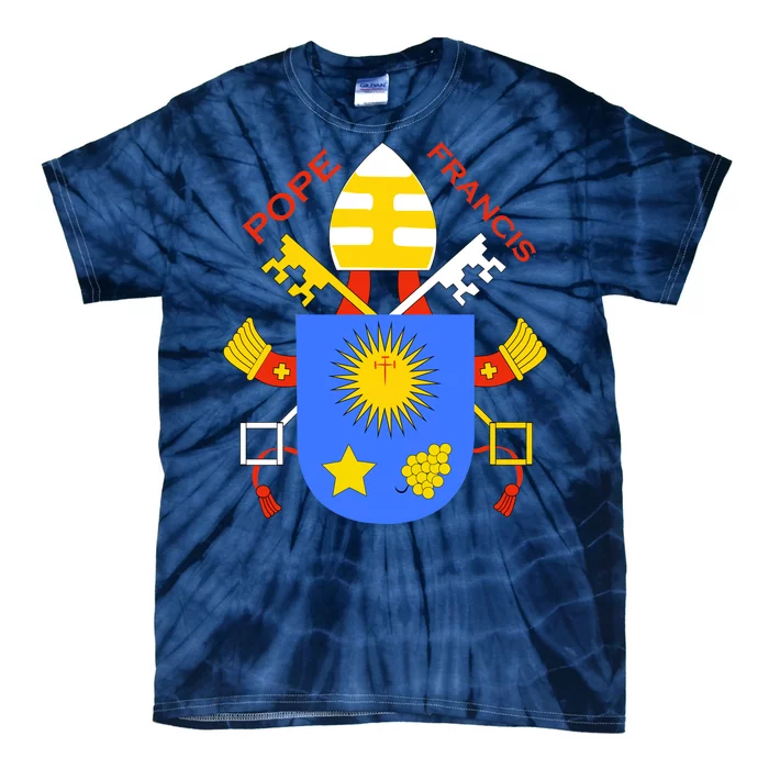 Pope Francis Emblem Christianity Tie-Dye T-Shirt