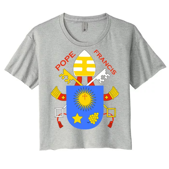 Pope Francis Emblem Christianity Women's Crop Top Tee