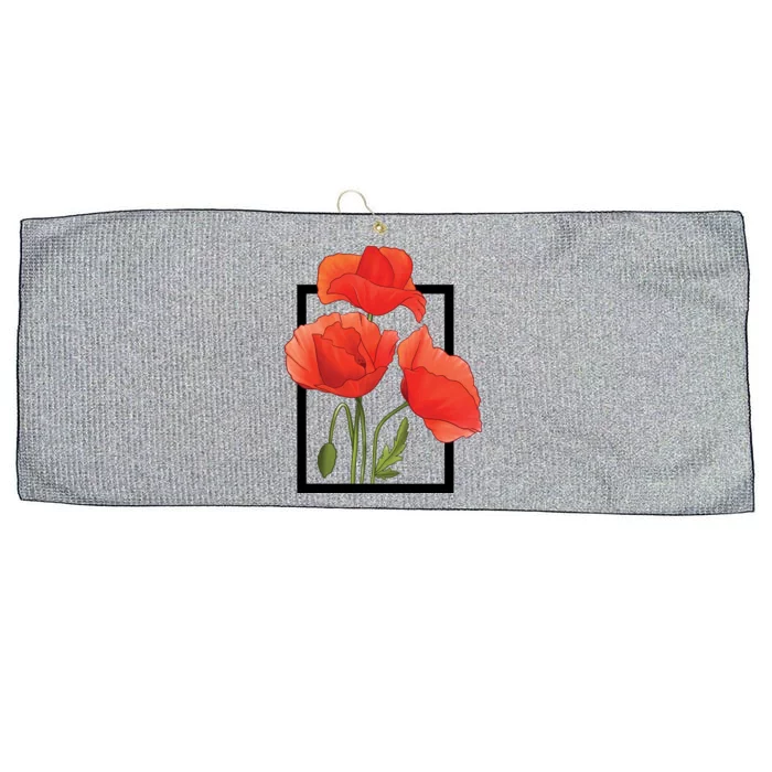 Poppy Flowers Large Microfiber Waffle Golf Towel