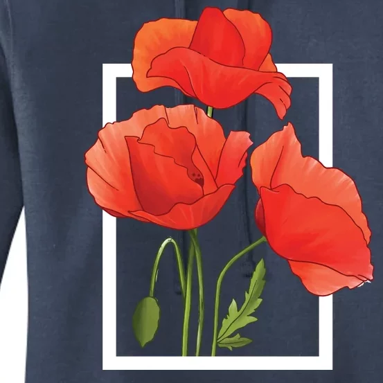 Poppy Flowers Women's Pullover Hoodie