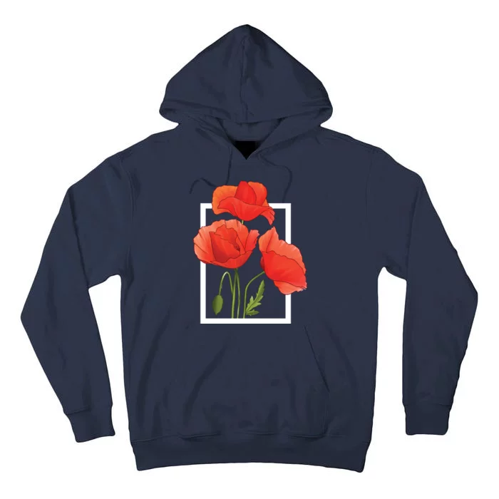 Poppy Flowers Tall Hoodie