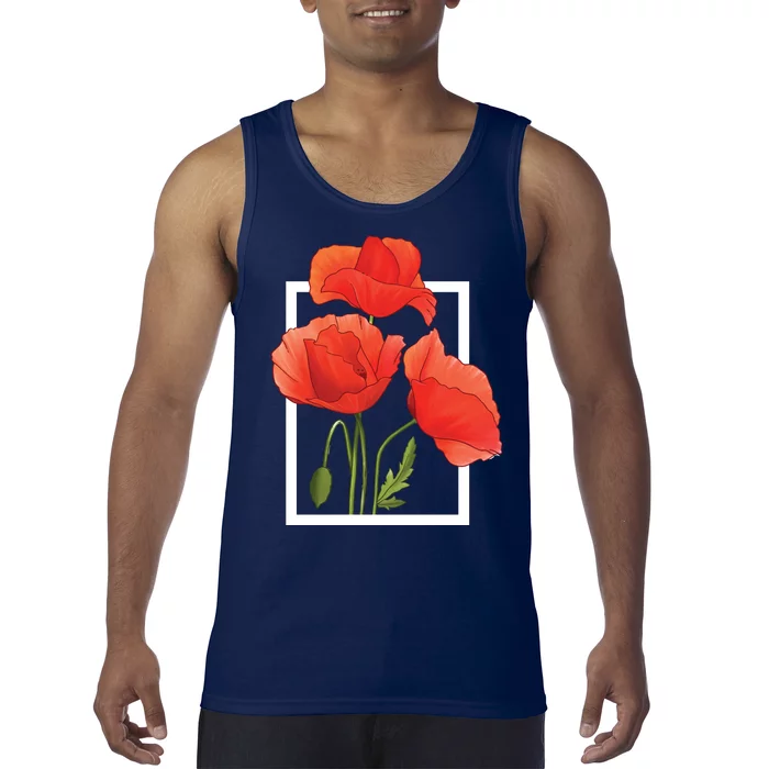 Poppy Flowers Tank Top